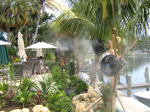 Mist cooling installation