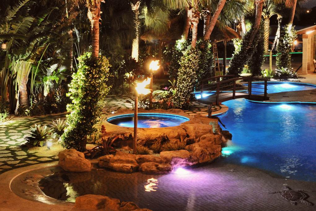 Fiber optic pool lighting