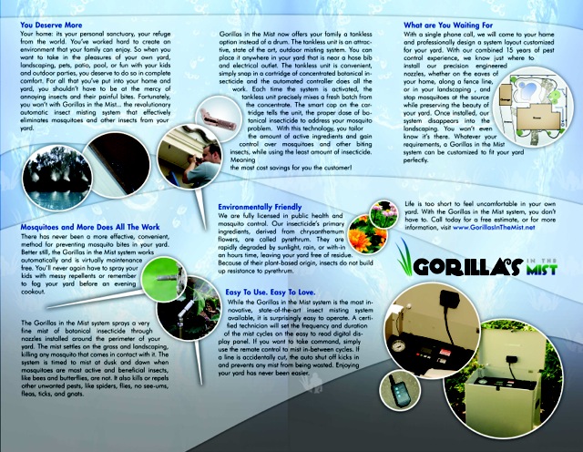 Mosquito Mist Brochures inside